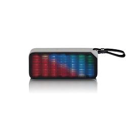 Foto van Bluetooth speaker spatwaterdicht met party lights lenco bt-191bk grijs-zwart
