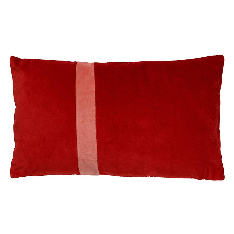 Foto van Dutch decor pippa - sierkussen velvet aurora red 30x50 cm - rood - rood