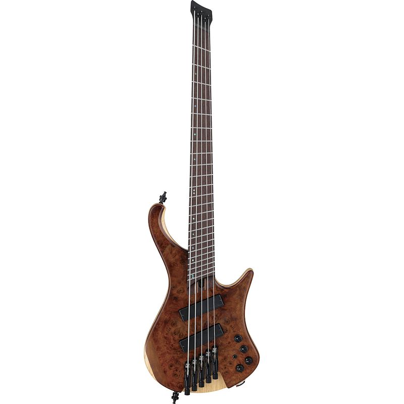 Foto van Ibanez bass workshop ehb1265ms natural mocha low gloss 5-snarige headless elektrische basgitaar met gigbag