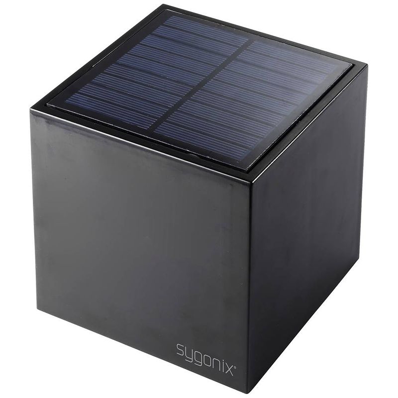 Foto van Sygonix sy-5499356 wandspot op zonne-energie 0.9 w warmwit zwart