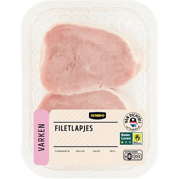 Foto van 1+1 gratis | jumbo varkens filetlapjes 2 stuks 230g aanbieding bij jumbo