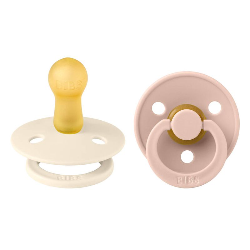 Foto van Bibs - colour pacifier - stage 2 fopspeen - 6+ maanden - 2 stuks - ivory / blush