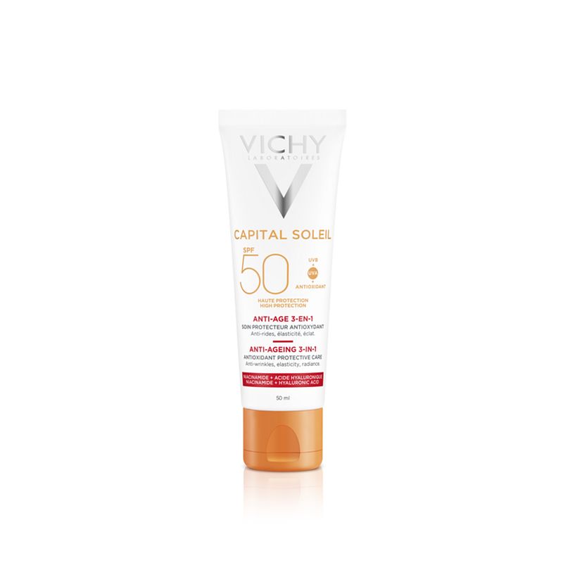 Foto van Vichy capital soleil anti-age 3-in-1 zonnebrand spf50