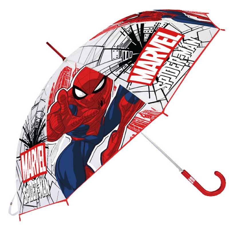 Foto van Marvel kinderparaplu spider-man 40 cm polyester wit