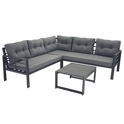 Foto van Sens-line - elba multifuncitonele loungeset - voor buiten - 3-delige set - aluminium/polyester/keramiek