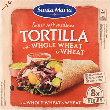 Foto van Santa maria tortilla wraps tarwe & volkorentarwe m 8 stuks bij jumbo