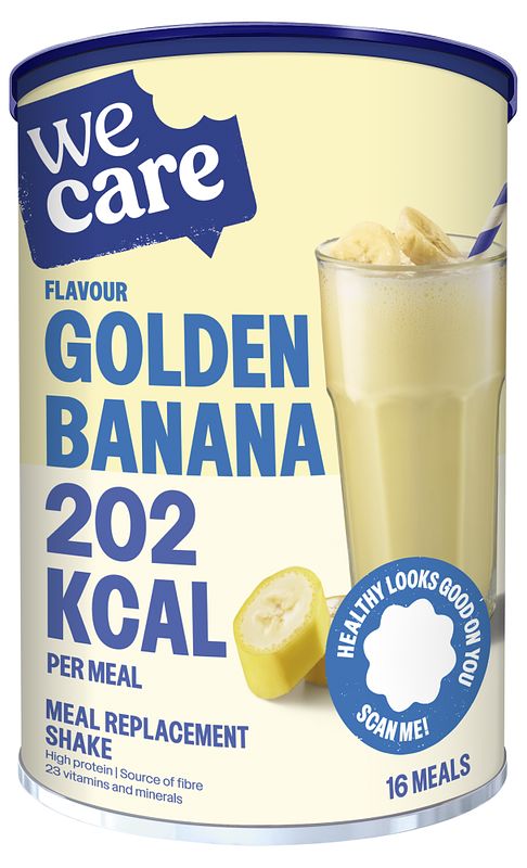 Foto van Wecare banana meal replacement shake