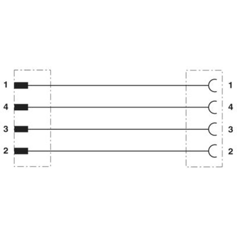 Foto van Phoenix contact 1408808 sensor/actuator aansluitkabel aantal polen: 4 1.00 m 1 stuk(s)