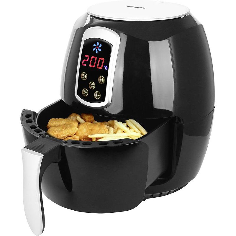 Foto van Emerio af-115668 airfryer 1400 w zwart, wit