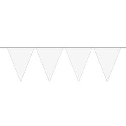 Foto van 1x mini vlaggenlijn / slinger wit 300 cm - vlaggenlijnen