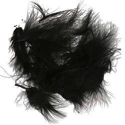 Foto van Santex hobby knutsel veren - 20x - zwart - 7 cm - sierveren - decoratie - hobbydecoratieobject
