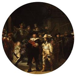 Foto van Wallart behangcirkel the night watch 142,5 cm