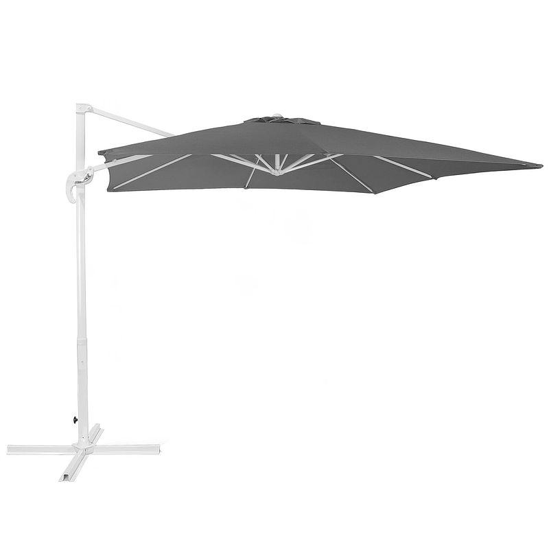 Foto van Beliani monza - cantilever parasol-grijs-polyester