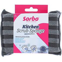 Foto van Sorbo kitchen scrub sponge 2in1 2st bij jumbo