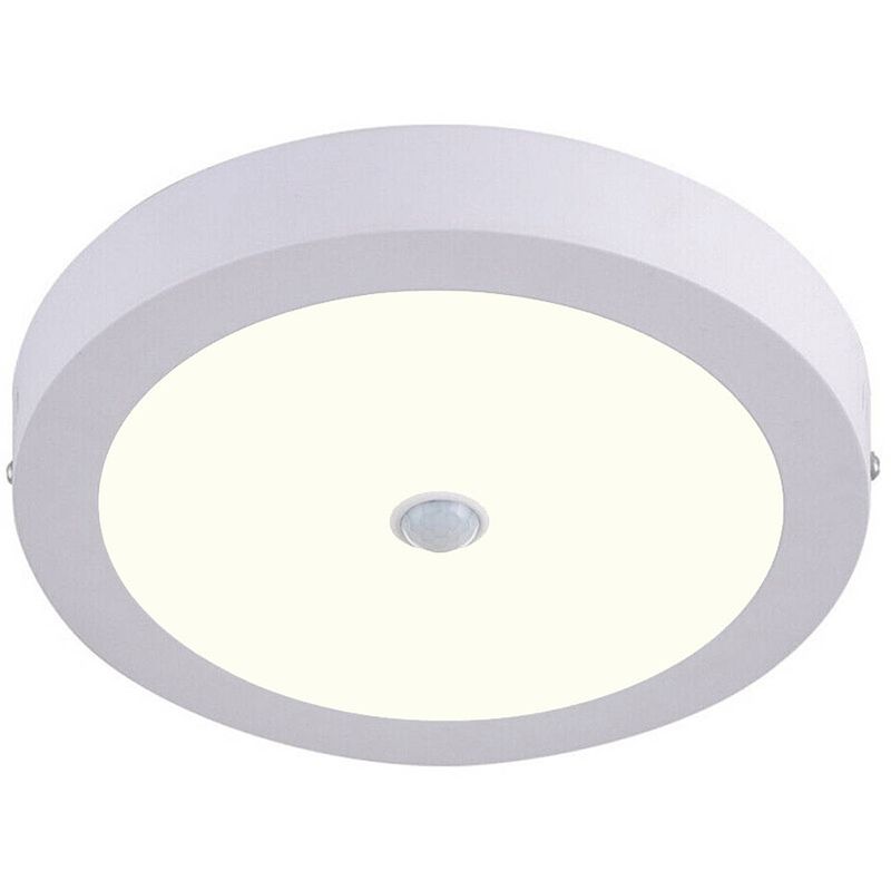 Foto van Led downlight - facto dury - pir bewegingssensor 360° + dag en nacht sensor - 22w - natuurlijk wit 4000k - opbouw - rond