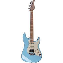 Foto van Mooer gtrs guitars professional 801 tiffany blue intelligent guitar met gigbag