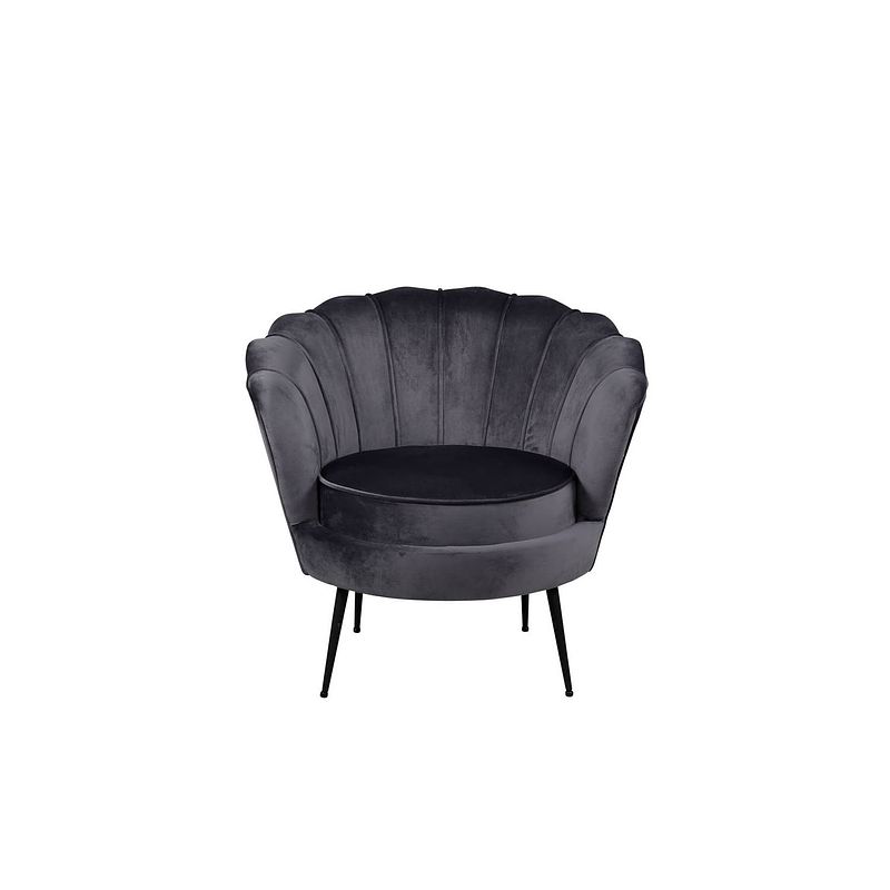 Foto van Calais fauteuil velours donkergrijs.