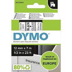 Foto van Dymo d1 tape 12 mm, zwart op transparant