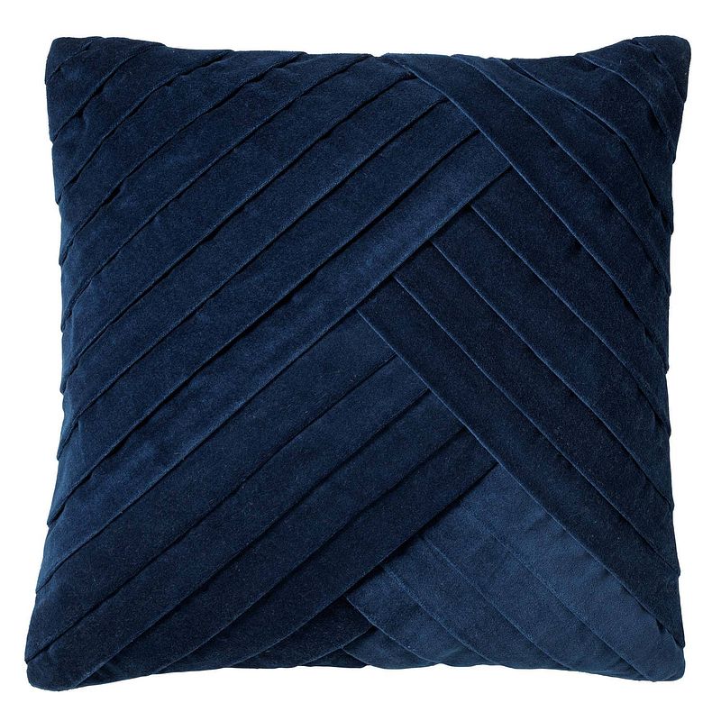 Foto van Dutch decor gidi - kussenhoes velvet 45x45 cm insignia blue - blauw - blauw