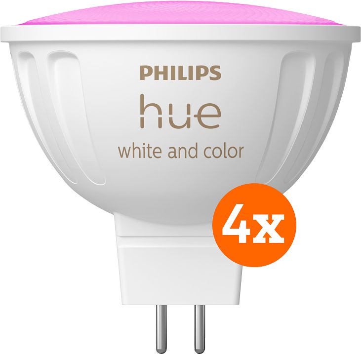 Foto van Philips hue spot white and color mr16 4-pack