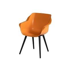 Foto van Hartman sophie studio dining armstoel - indian orange - alu poot