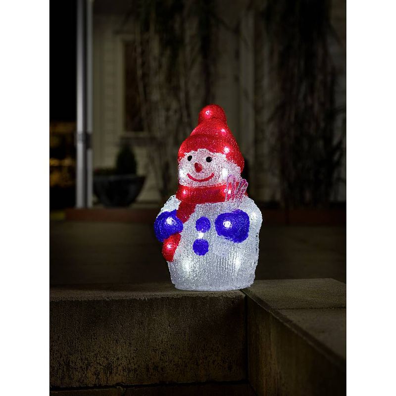 Foto van Konstsmide 6140-203 acryl figuur sneeuwpop koudwit led bont