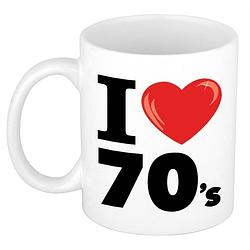 Foto van I love 70's koffiemok / beker 300 ml - cadeau seventies liefhebber