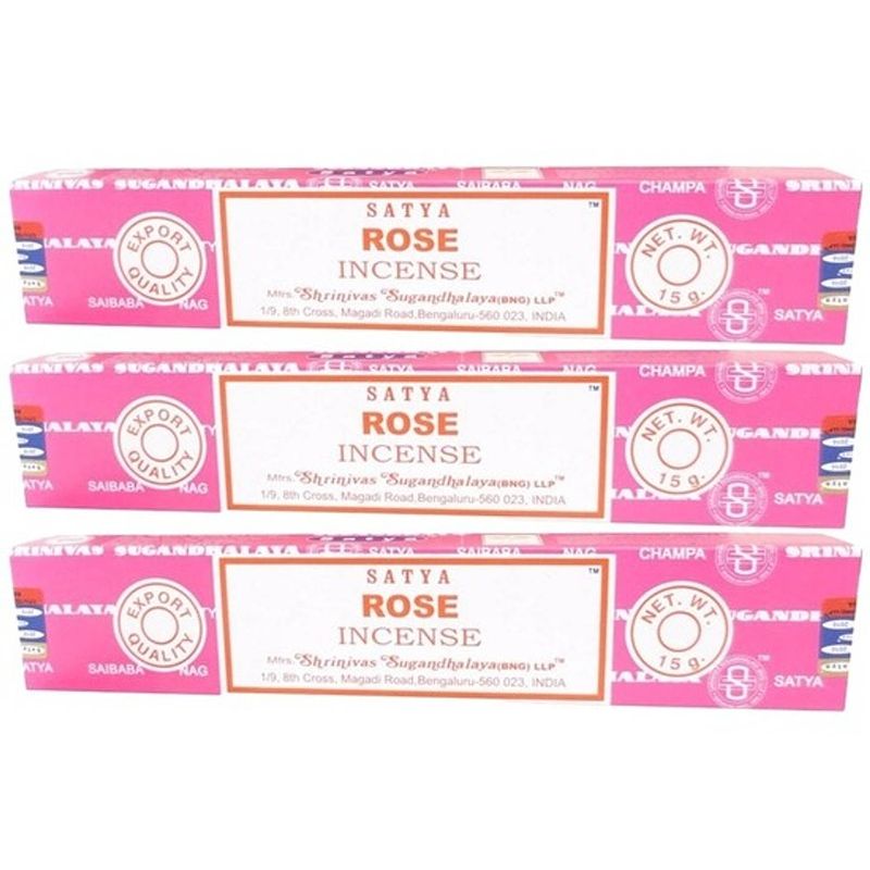 Foto van 3x nag champa wierook rose 15 gram - wierookstokjes