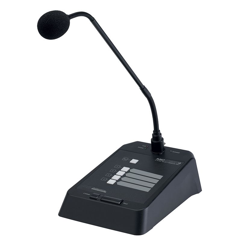 Foto van Audiophony mic-desk4 omroepmicrofoon - 4 zones - voor zoneamp4120 of prezone444