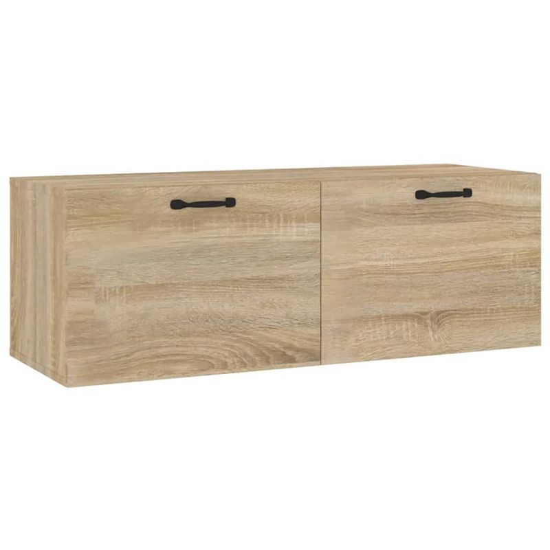 Foto van The living store wandkast - sonoma eiken - 100 x 36.5 x 35 cm - hoge kwaliteit