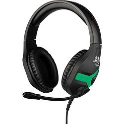 Foto van Konix nemesis on ear headset gamen kabel stereo zwart/groen