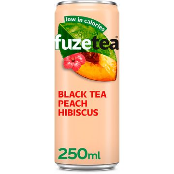 Foto van Fuze tea black tea peach hibiscus 250ml bij jumbo