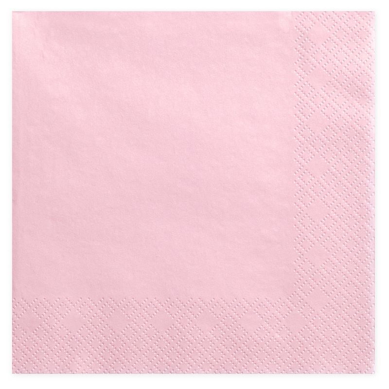 Foto van 40x papieren tafel servetten roze 33 x 33 cm - feestservetten