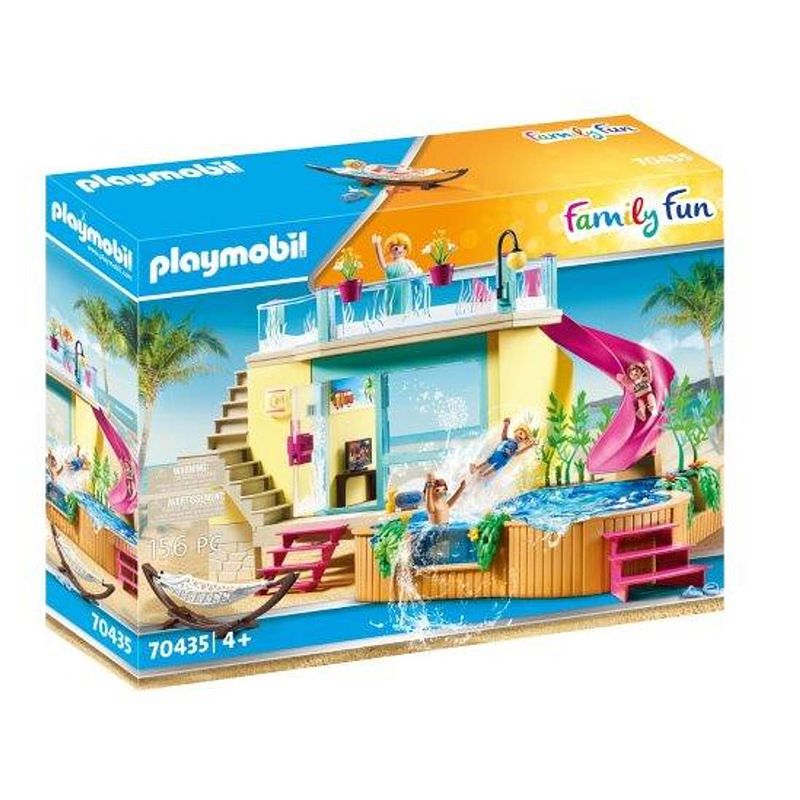 Foto van Playmobil family fun bungalow met zwembad 70435