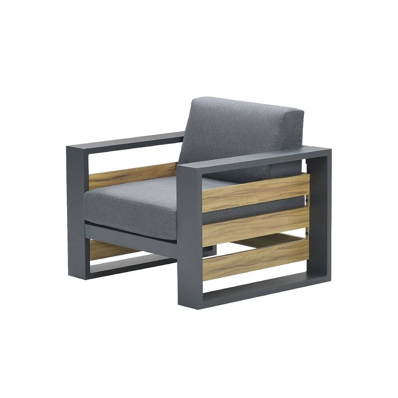 Foto van Garden impressions solo lounge fauteuil - carbon black/mystic grey