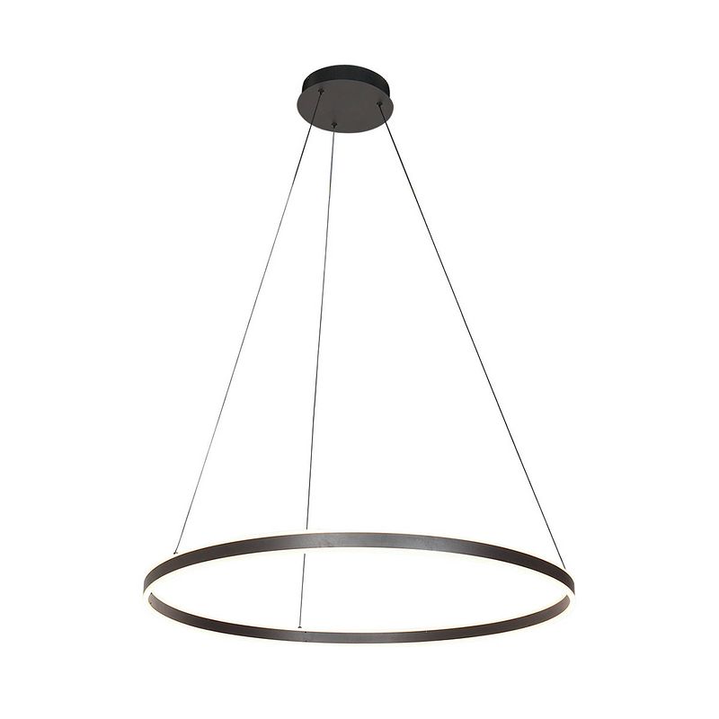 Foto van Steinhauer ringlux hanglamp - ø 80 cm - in hoogte verstelbaar - ingebouwd (led) - zwart