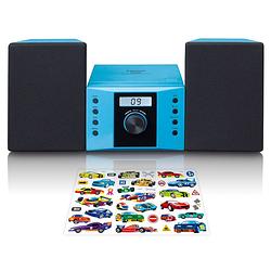Foto van Stereo set met fm radio en cd speler lenco mc-013bu blauw