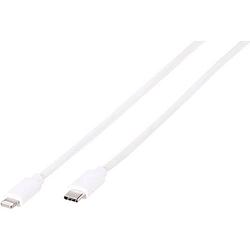 Foto van Vivanco usb-kabel usb 2.0 usb-c stekker, apple lightning stekker 1.00 m wit 45281