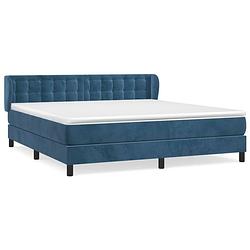 Foto van The living store boxspringbed - fluweel - 160 x 200 cm - pocketvering - middelharde ondersteuning