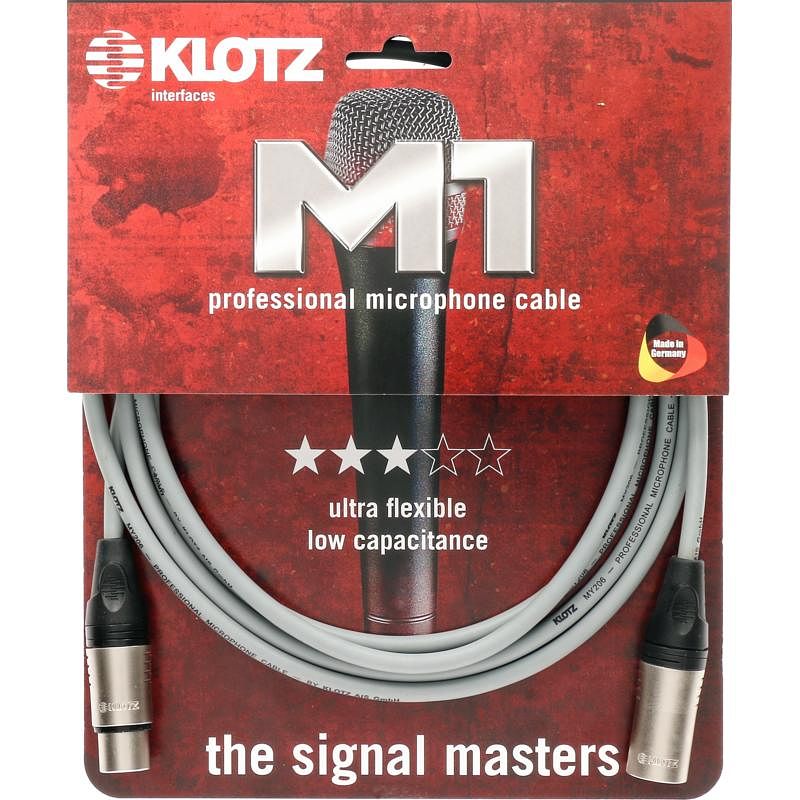 Foto van Klotz m1 k gr microfoonkabel 3p xlr f/m grijs 15 meter