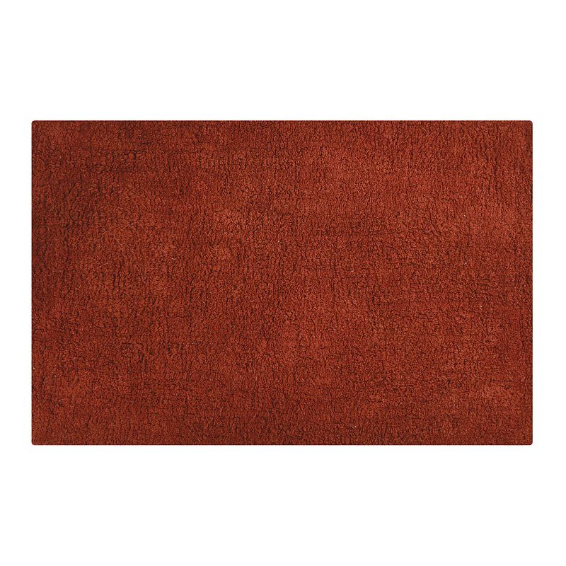 Foto van Msv badkamerkleedje/badmat tapijt voor de vloer - terracotta - 40 x 60 cm - badmatjes