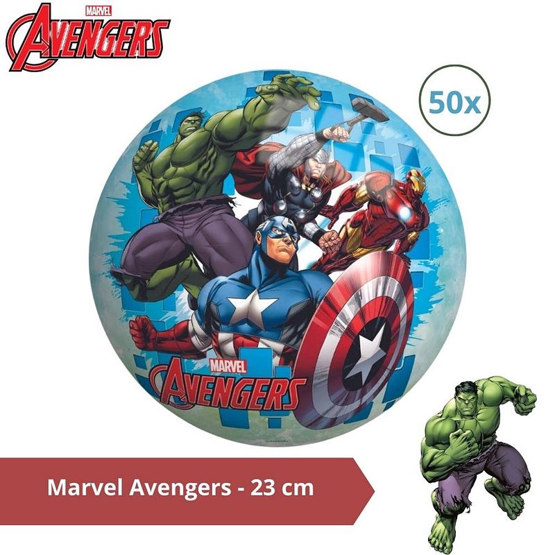 Foto van Bal - voordeelverpakking - marvel avengers - 23 cm - 50 stuks