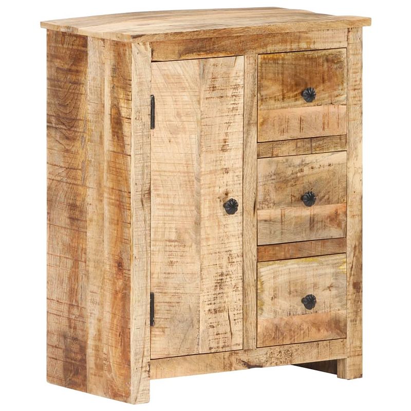 Foto van Vidaxl dressoir 59x35x75 cm ruw mangohout