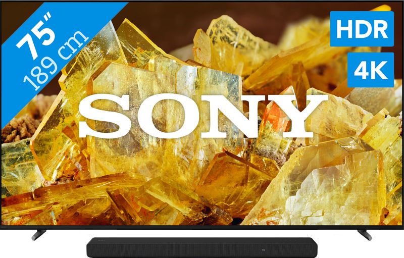 Foto van Sony bravia kd-75x90l (2023) + soundbar