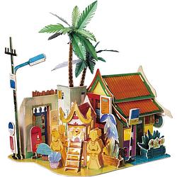Foto van Robotime zonnig chiang mai sj407- houten modelbouw - miniatuur huis met led licht - diy