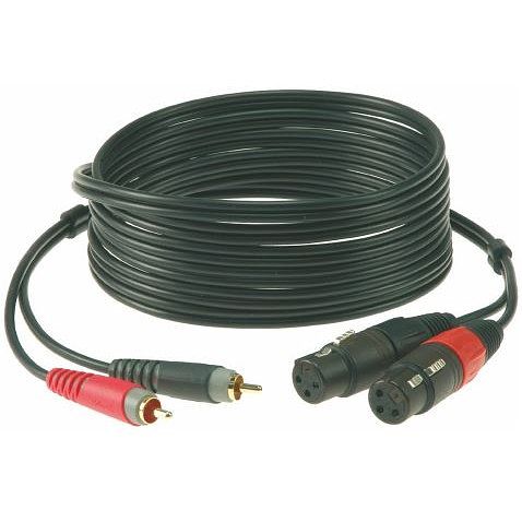 Foto van Klotz at-cf0300 verloopkabel 2x rca - 2x xlr 3p female 3 meter