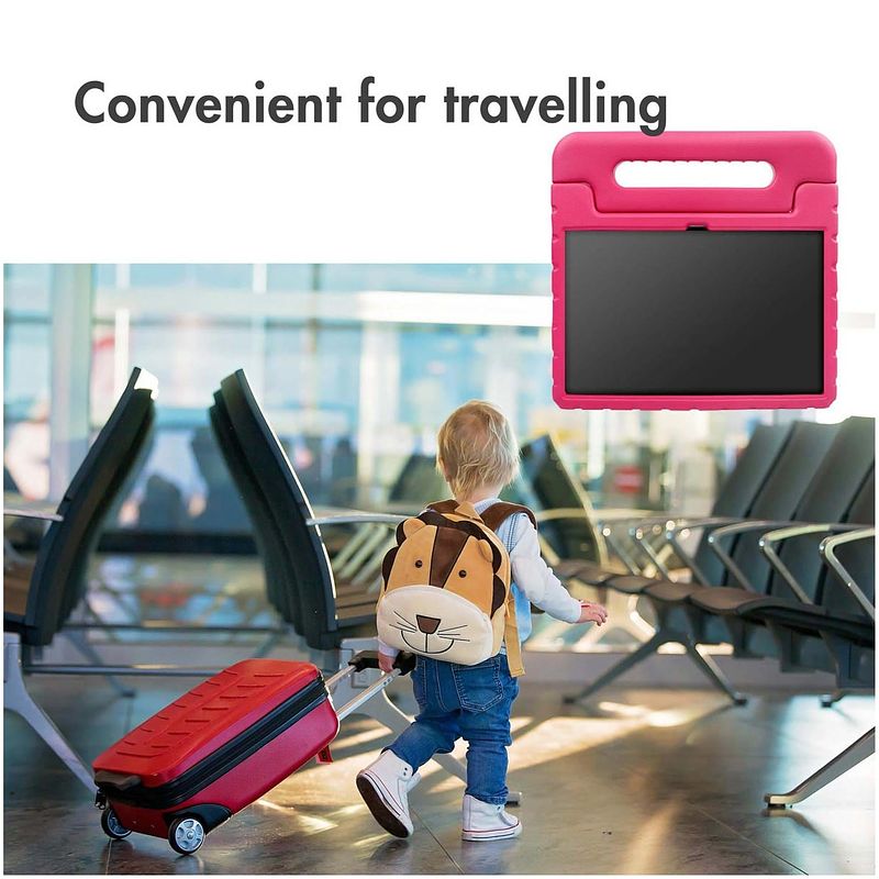 Foto van Accezz kidsproof backcover met handvat samsung galaxy tab a9 plus tablethoesje roze