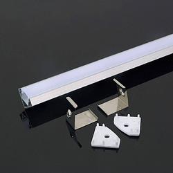 Foto van V-tac vt-8114 hoek led stripverlichting - montageset met diffuser - zilver - ip20