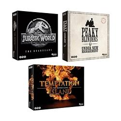 Foto van Spellenbundel - 3 stuks - jurassic world the boardgame & peaky blinders & temptation island