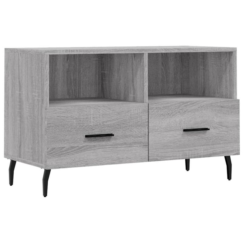 Foto van Vidaxl tv-meubel 80x36x50 cm bewerkt hout grijs sonoma eikenkleurig